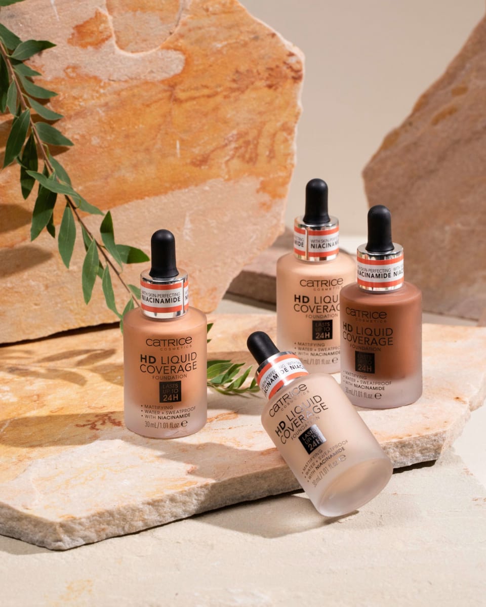Foundation Liquid HD Coverage Waterproof 050 Rosy Ash, 30 ml