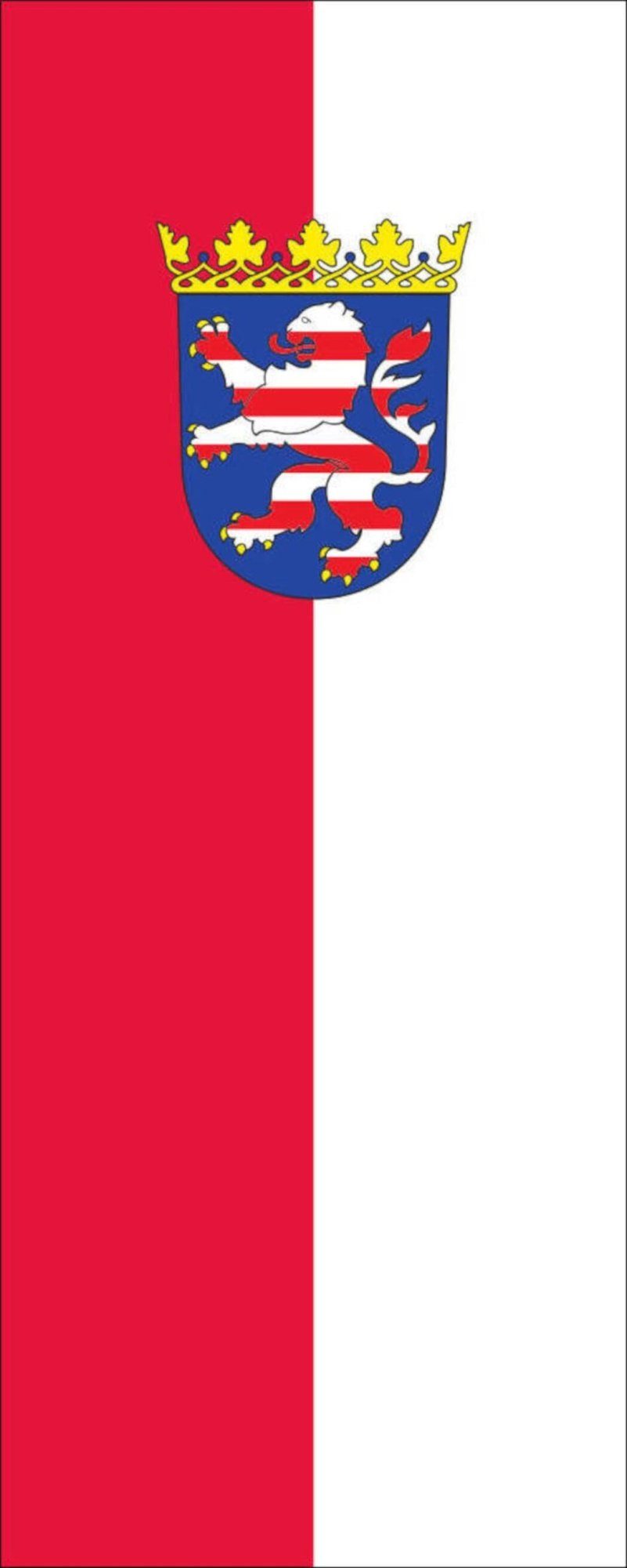 flaggenmeer Flagge Flagge Hessen mit Wappen 110 g/m² Hochformat