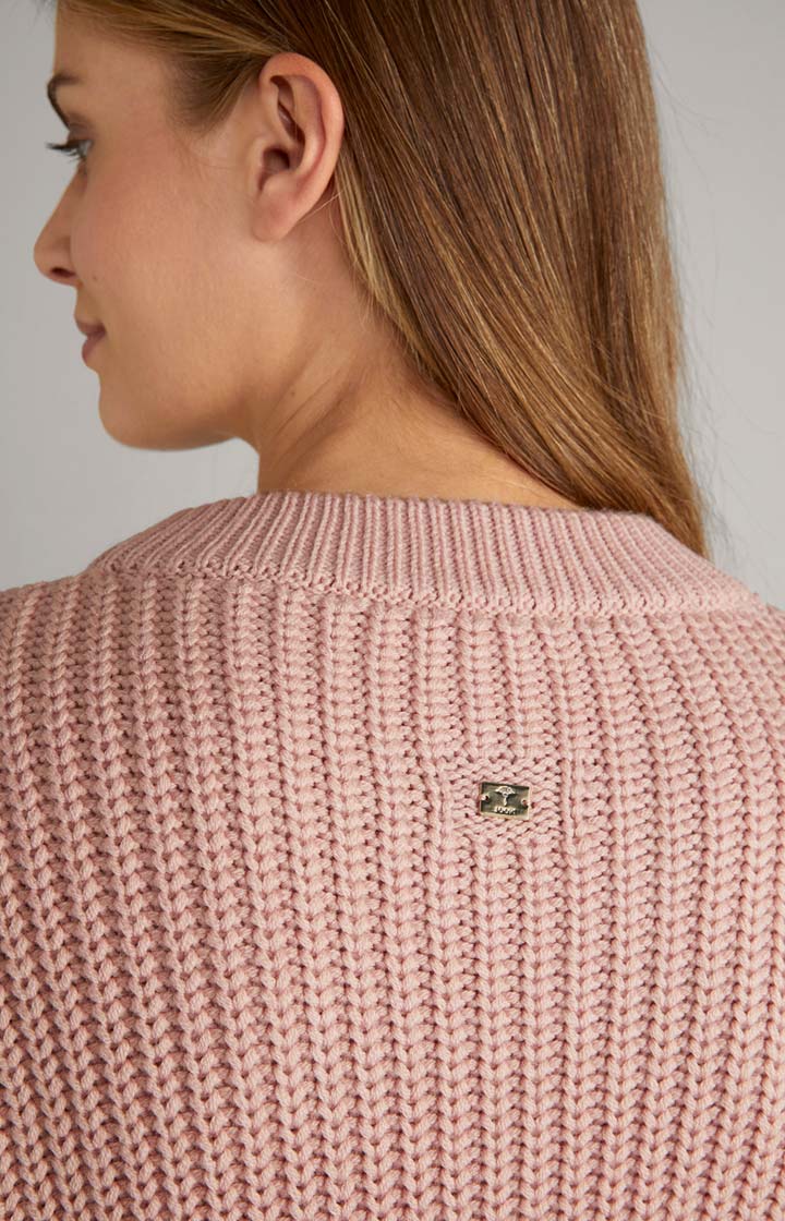 Wool-Mix Strickpullover in Dark Rosé