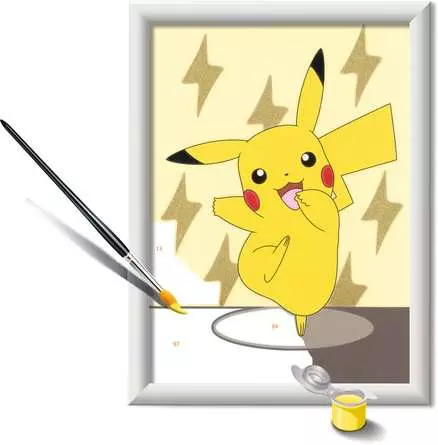 CreArt Pikachu - Malen nach Zahlen für Kinder ab 7 Jahren