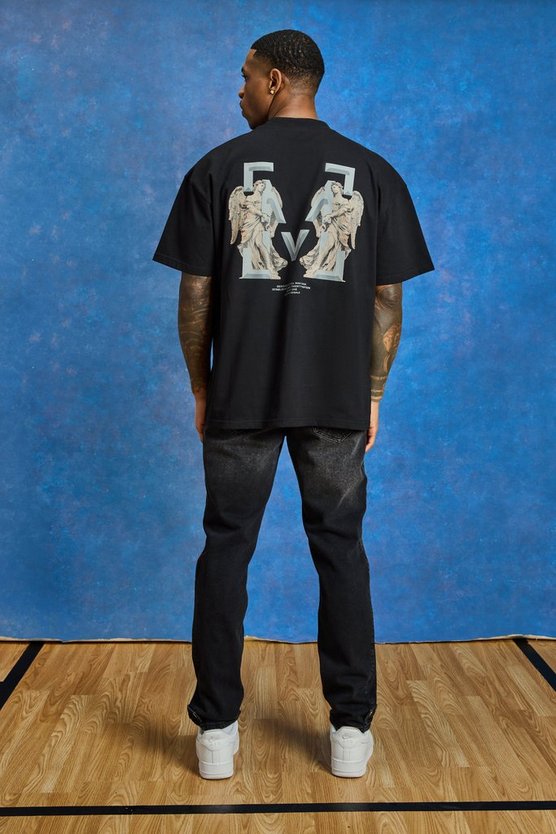 Oversize T-Shirt mit M-Print