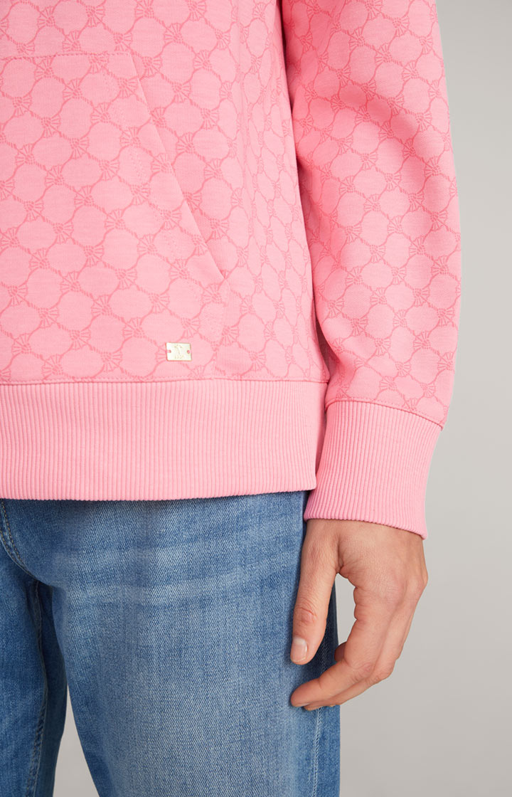 Hoodie in Pink gemustert