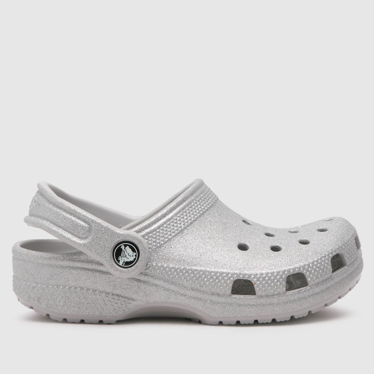 Crocs ezüst klasszikus csillámos klumpa lányok junior szandál
