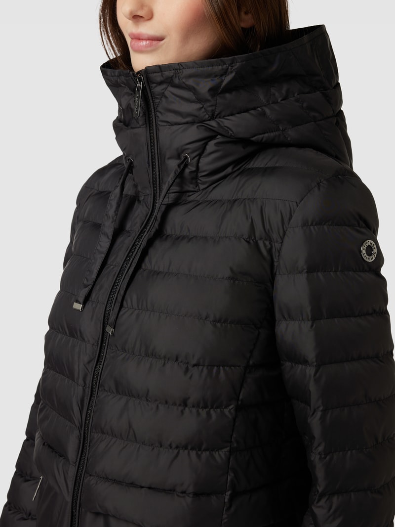 Jacke mit Reißverschlusstaschen in schwarz