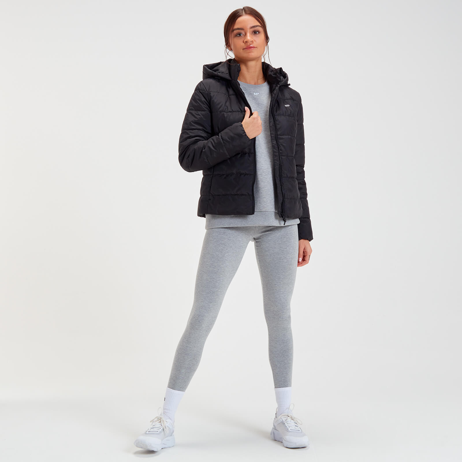 Doudoune à capuche légère et pliable MP Outerwear pour femmes – Noir