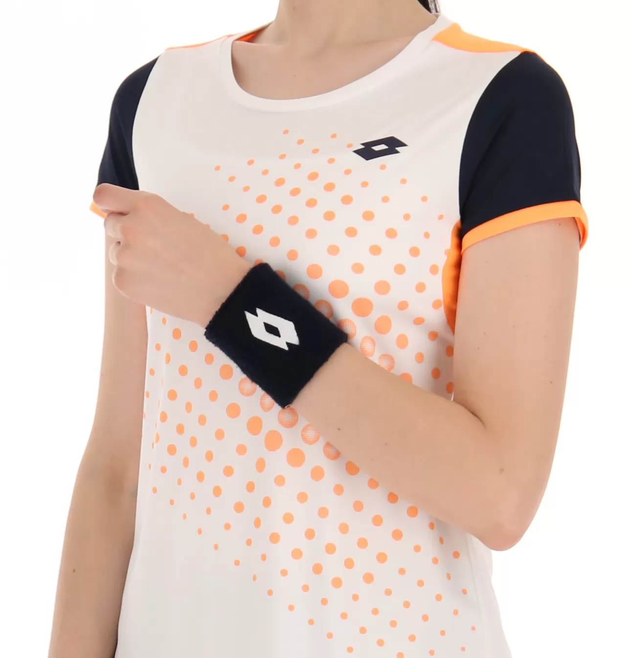 TOPP W IV T-SHIRT 1 KNÄLLVIT/ORANGE BEAT