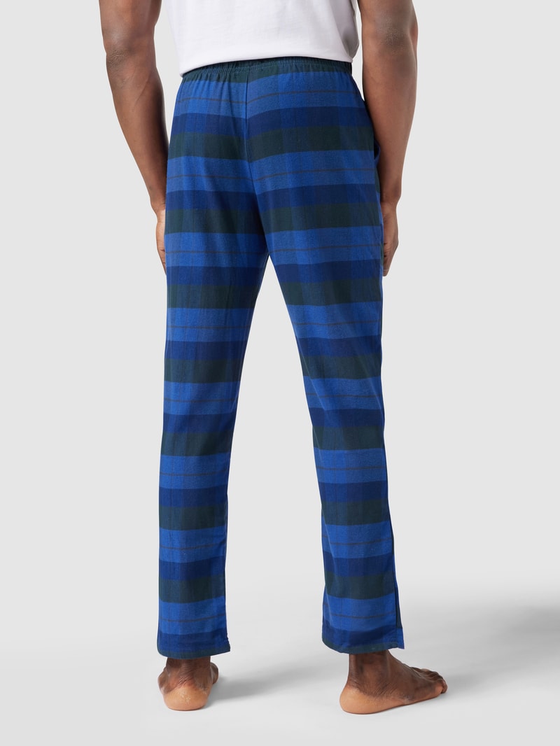 Pyjama-Hose mit Tartan-Karo in marineblau