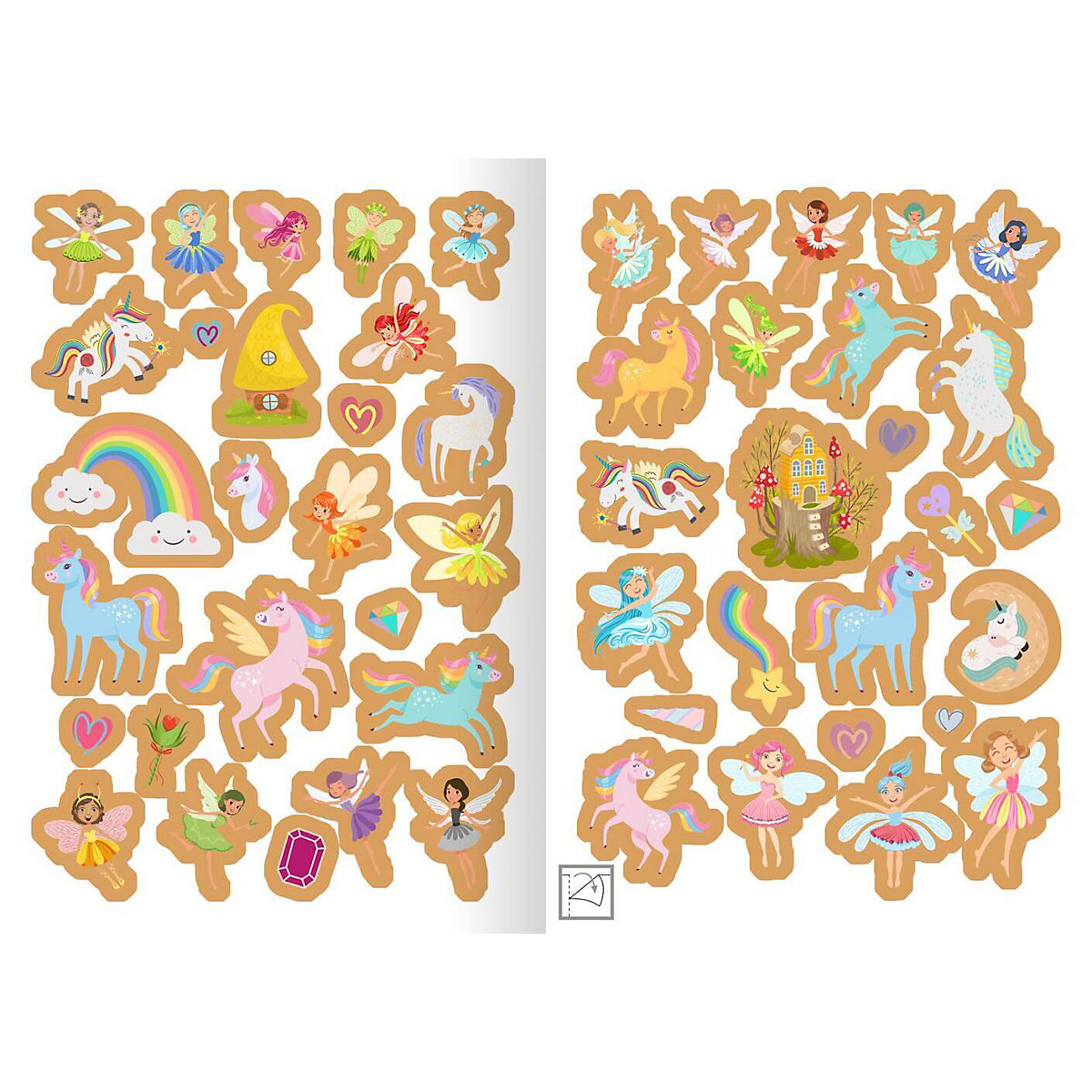 Metallic-Sticker - Feen & Einhörner