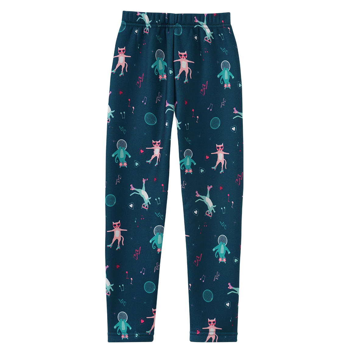 Mädchen Thermo-Leggings mit Katzen-Motiven