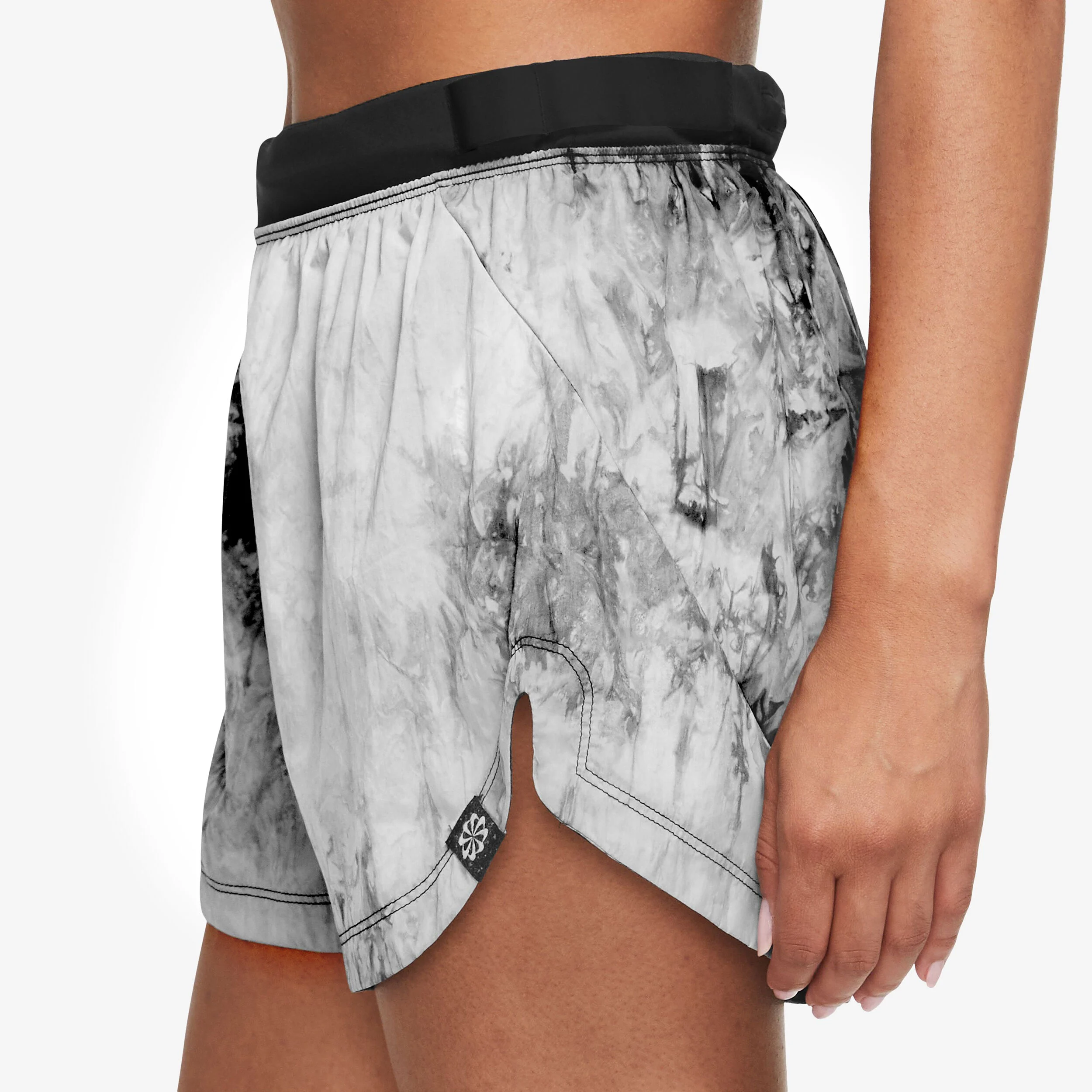 Dri-Fit Trail Mid-Rise 3in Shorts Damen - Schwarz, Grau
