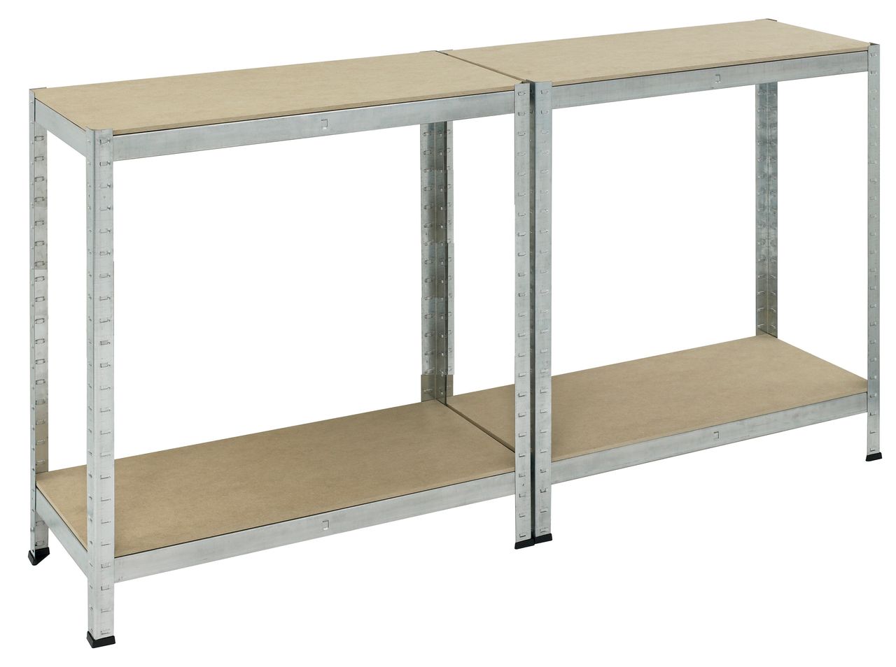 Profi-Bau-Technik ProBauTec Schwerlastregal 100 kg MDF verzinkt, 150x75x30 cm
