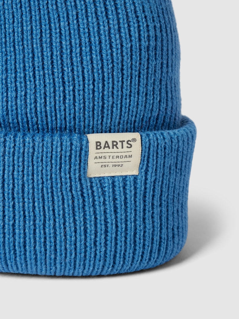 Beanie mit Label-Detail Modell 'Kinabalu' in blau