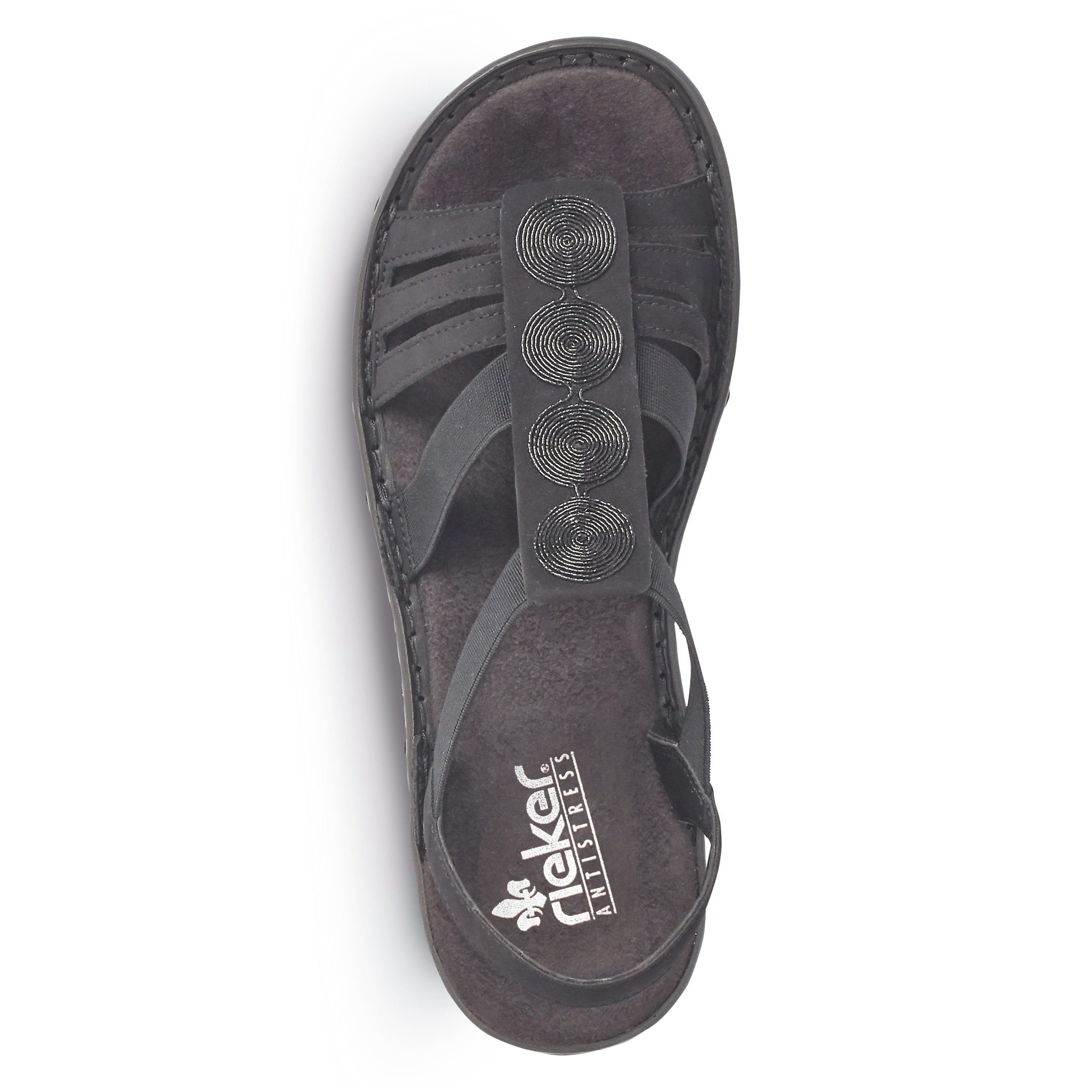 Rieker Damen Riemchensandalen tiefschwarz