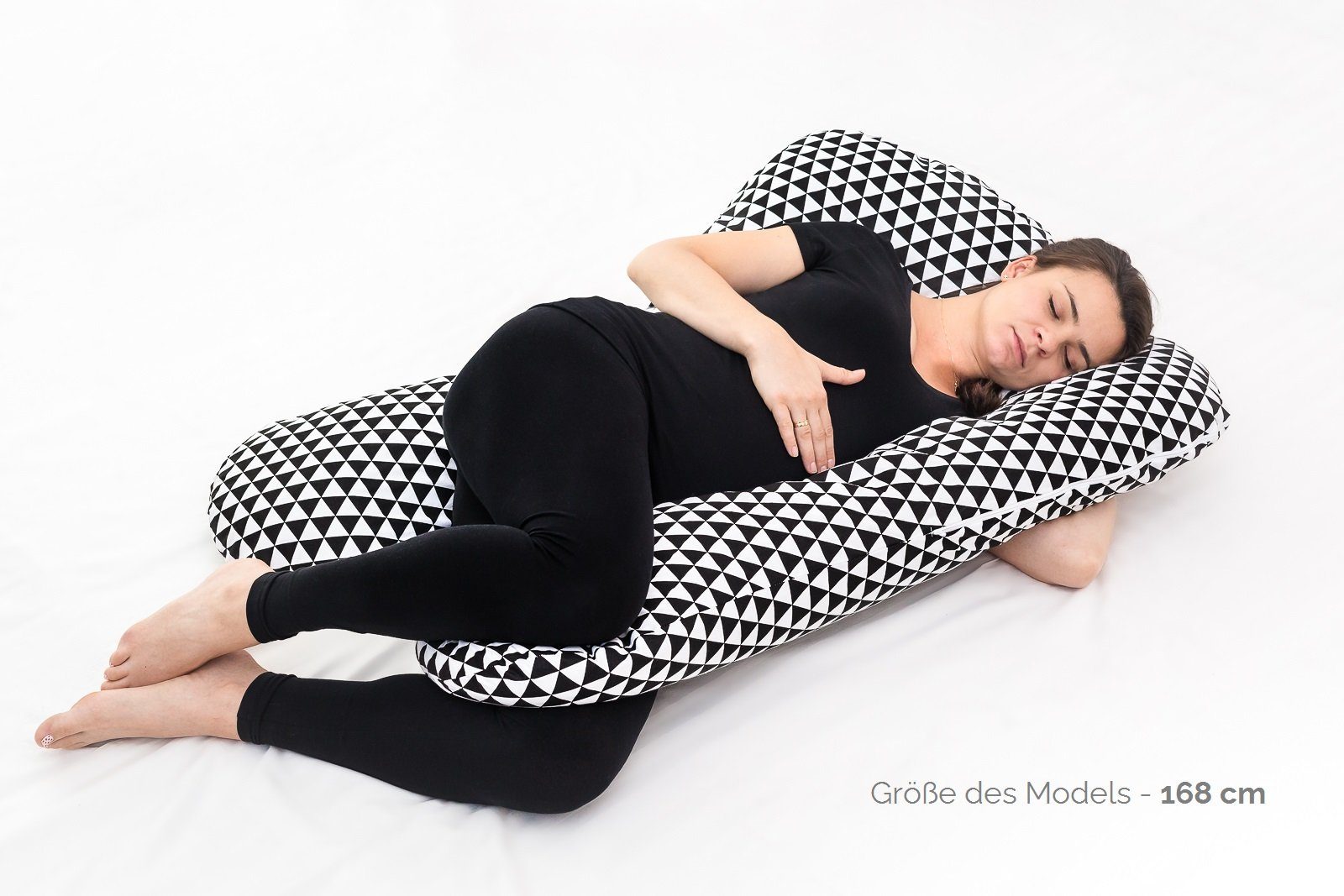 Loolay Stillkissen Schwangerschaftskissen Seitenschläferkissen Stillkissen TYP A 330cm, Attmungsaktive WAFFELPIQUE + GLATT Baumwolle XXXL Lagerungkissen; MUSTER: Waffel DUNKELBLAU/ Blau-Weiß Streifen, LOOLAY® Stillkissen + Bezug, 100% Europäische Sto