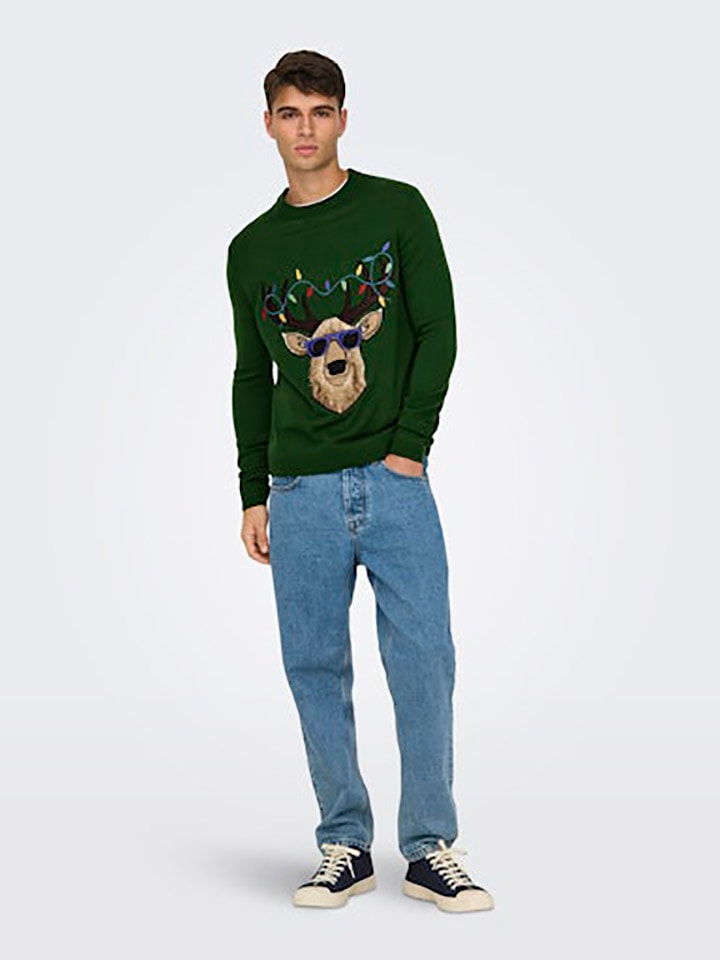 ONLY & SONS Pullover in Grün günstig kaufen