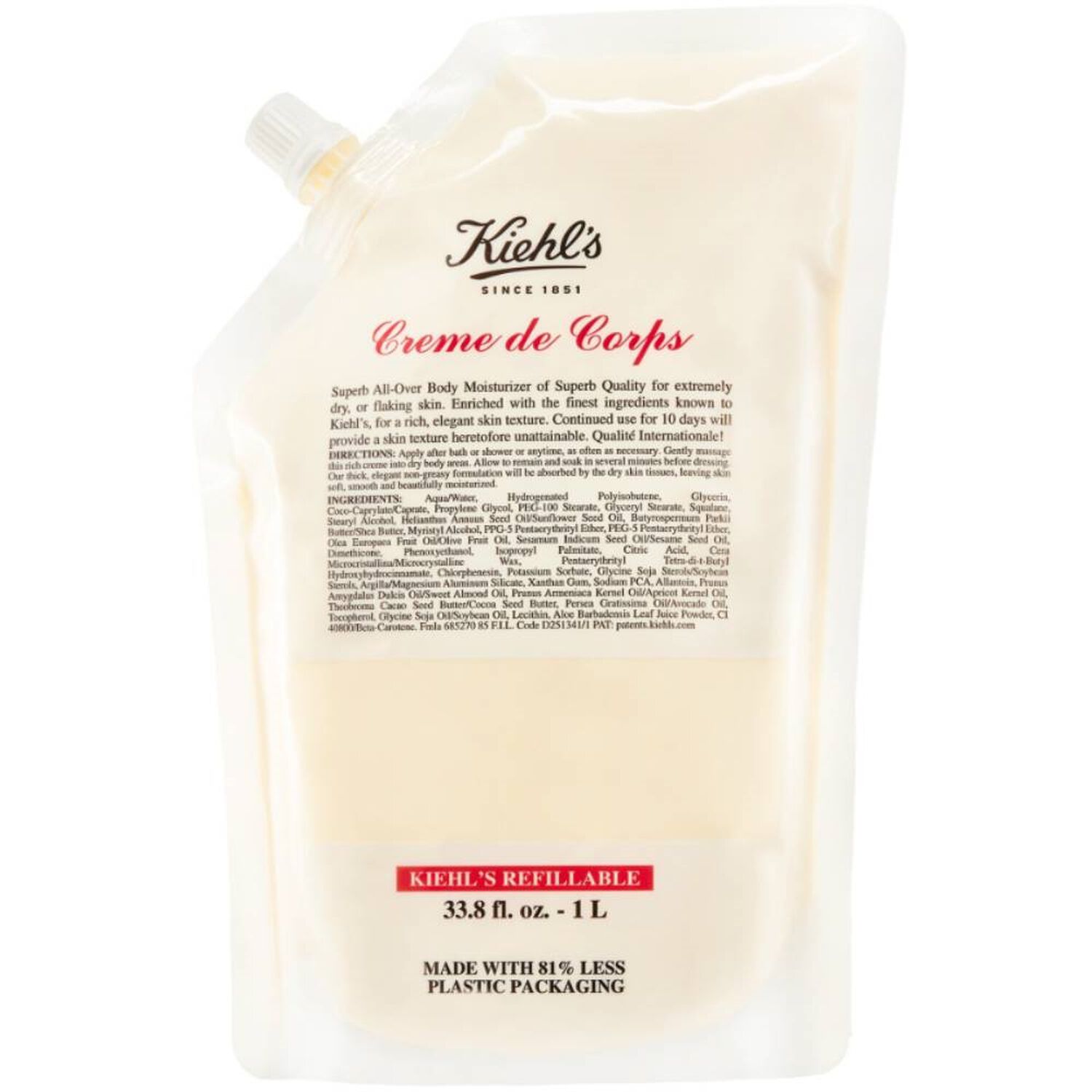 kiehl's Crème de Corps Eco-recharge 1000 ml