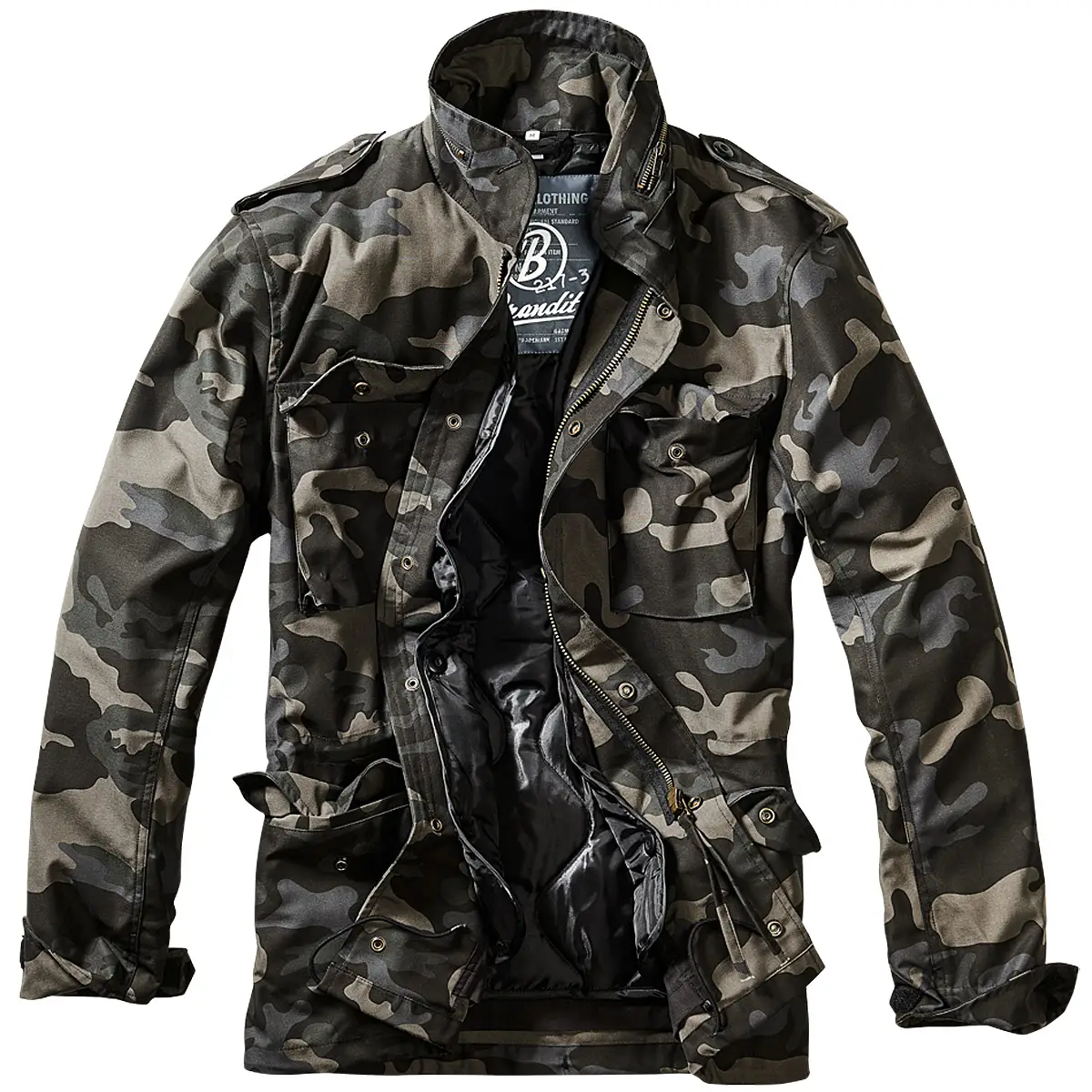 US Feldjacke M65 mit Steppfutter darkcamo