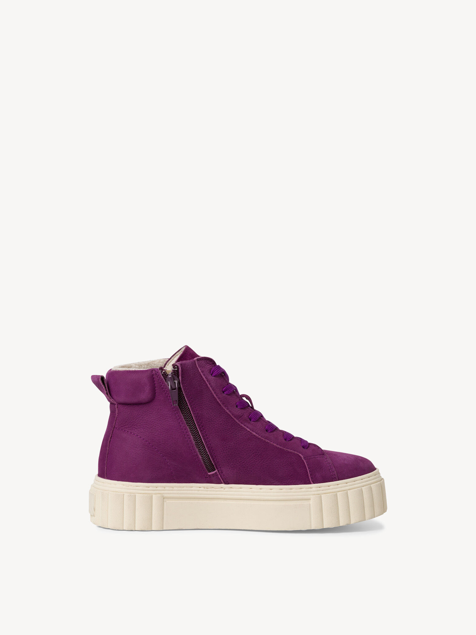 Bottine en cuir - mauve
