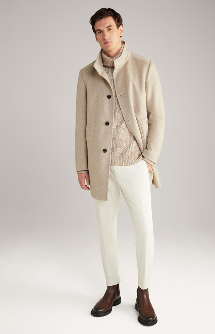 Mantel Maron in Hellbeige meliert