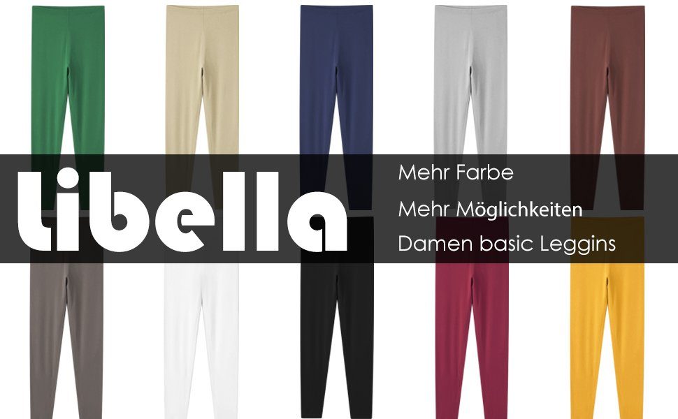Libella Leggings 4108 (1er-Pack) Damen Leggings bunt mit Hohe Taille Slim Fit