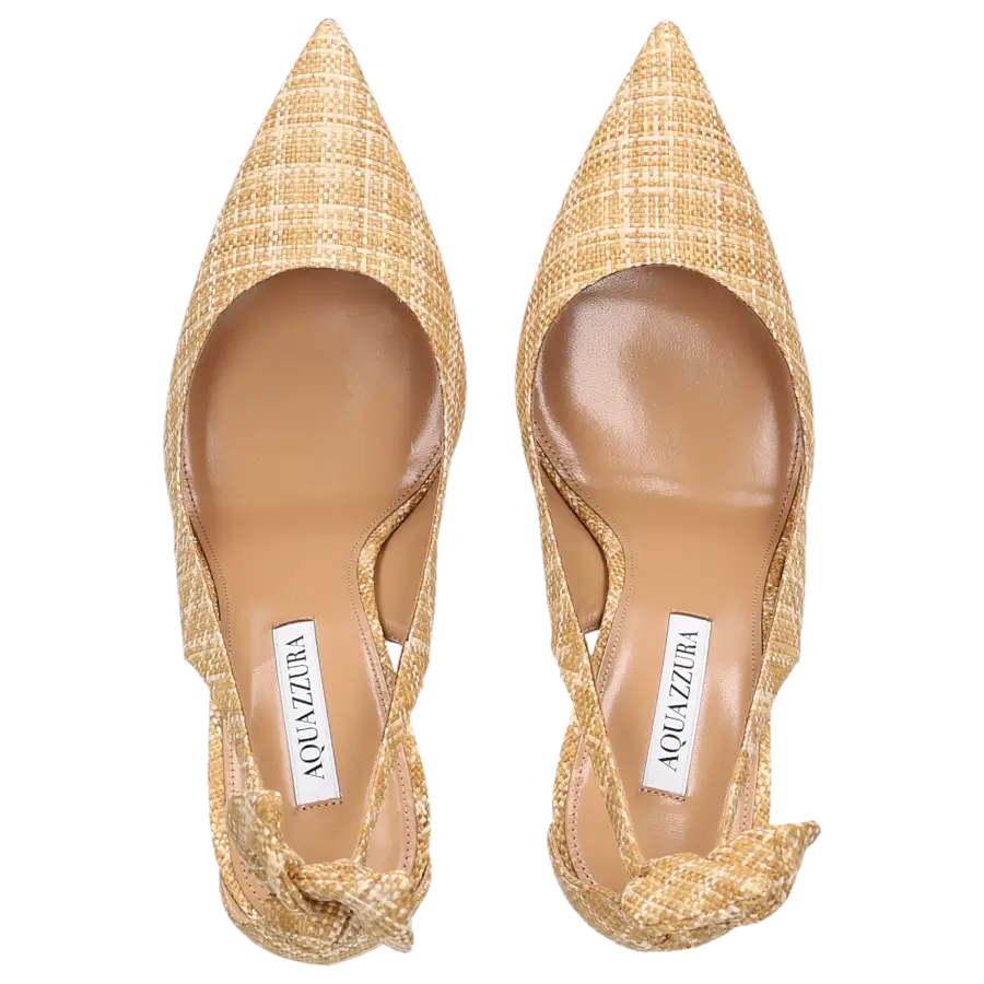 Aquazzura - Pumps BOW TIE 105 Bast - beige