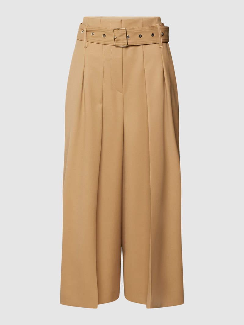 Hose mit Stoffgürtel Modell 'Taliana' in camel