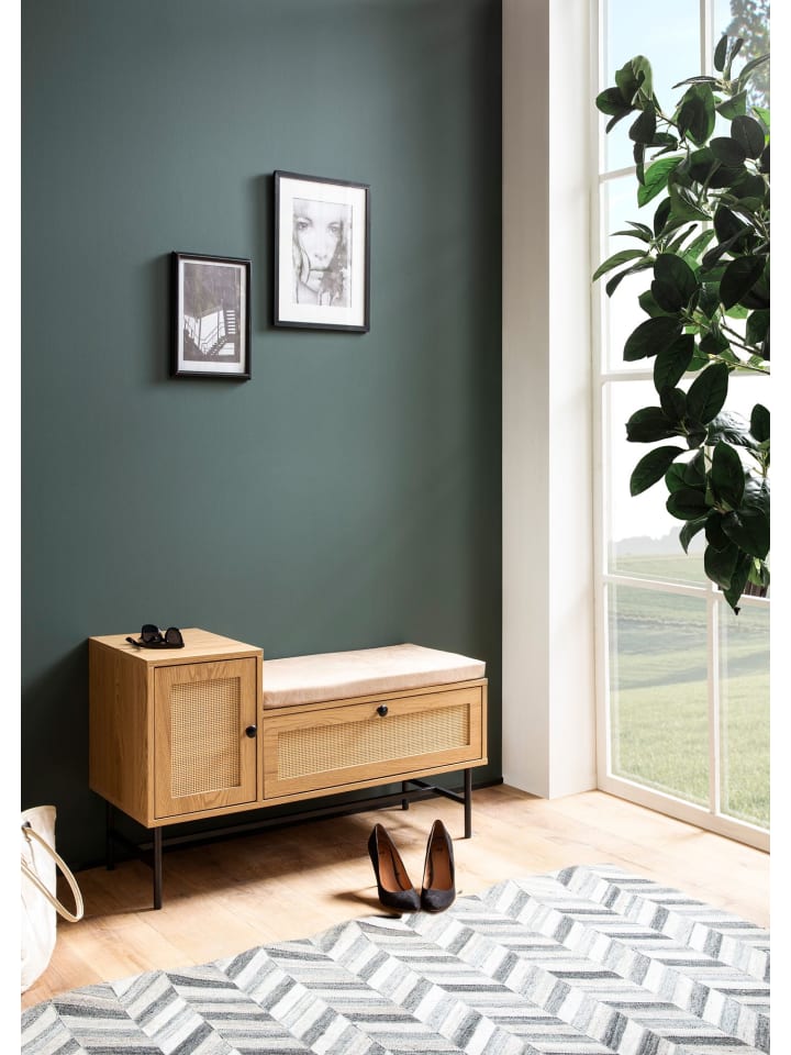 KADIMA DESIGN Schuhbank mit Sitzfläche 100x60x38 cm Garderobenbank Eiche-Dekor, günstig kaufen onesize