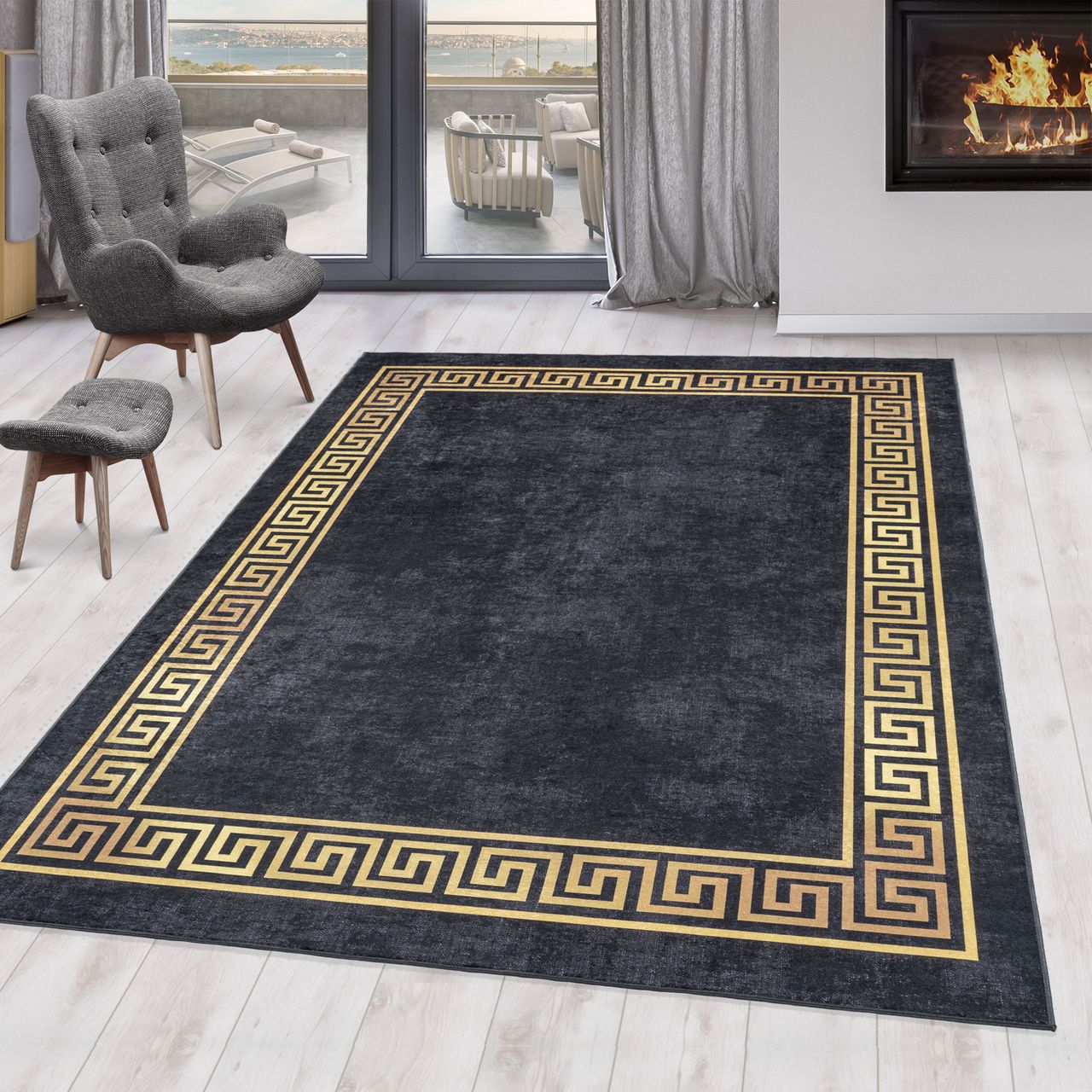 Ayyildiz Teppich, FIESTA 4305, BLACK, 200 x 290 cm
