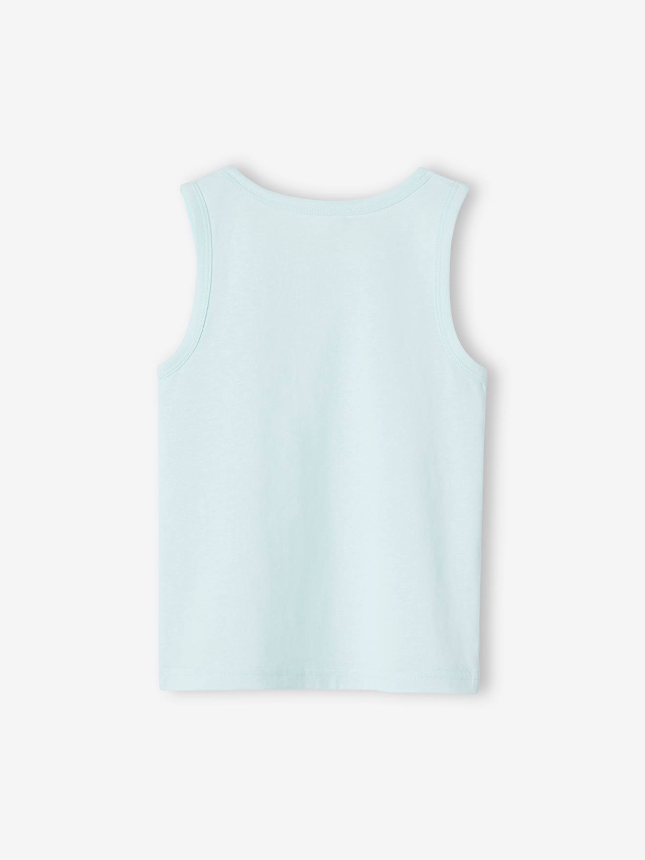 Lot de 2 débardeurs garçon thème palmier lot blanc