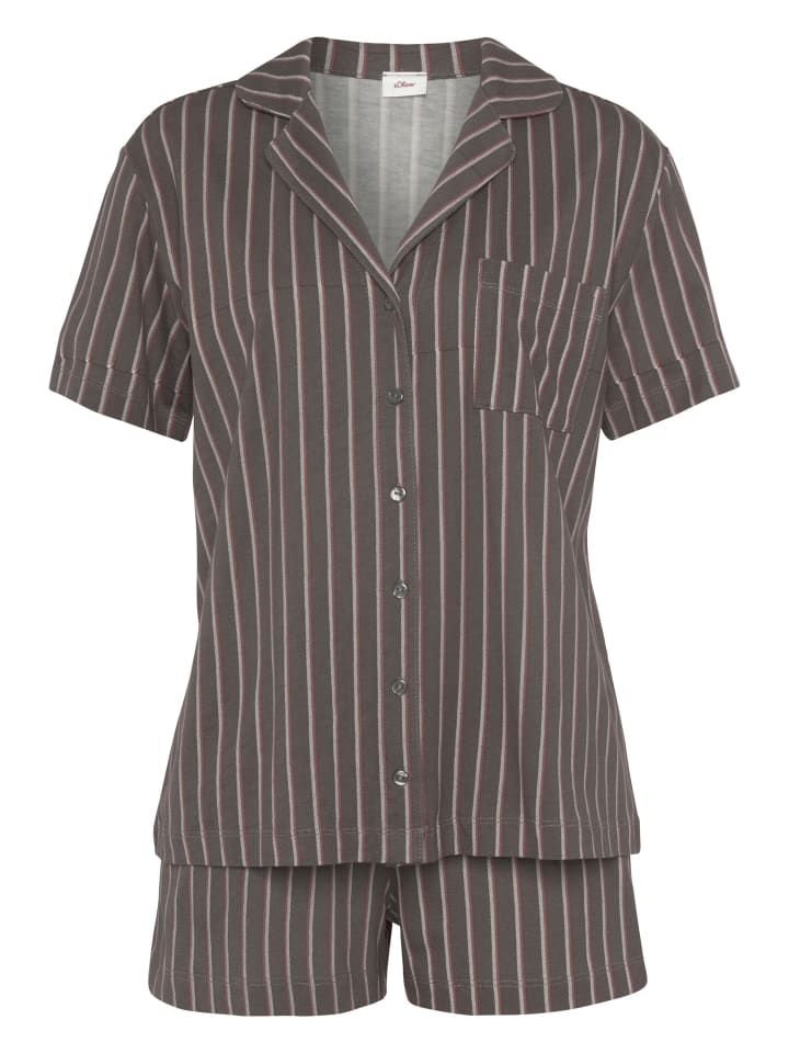 s.Oliver Shorty in anthrazit-gestreift günstig kaufen 32/34