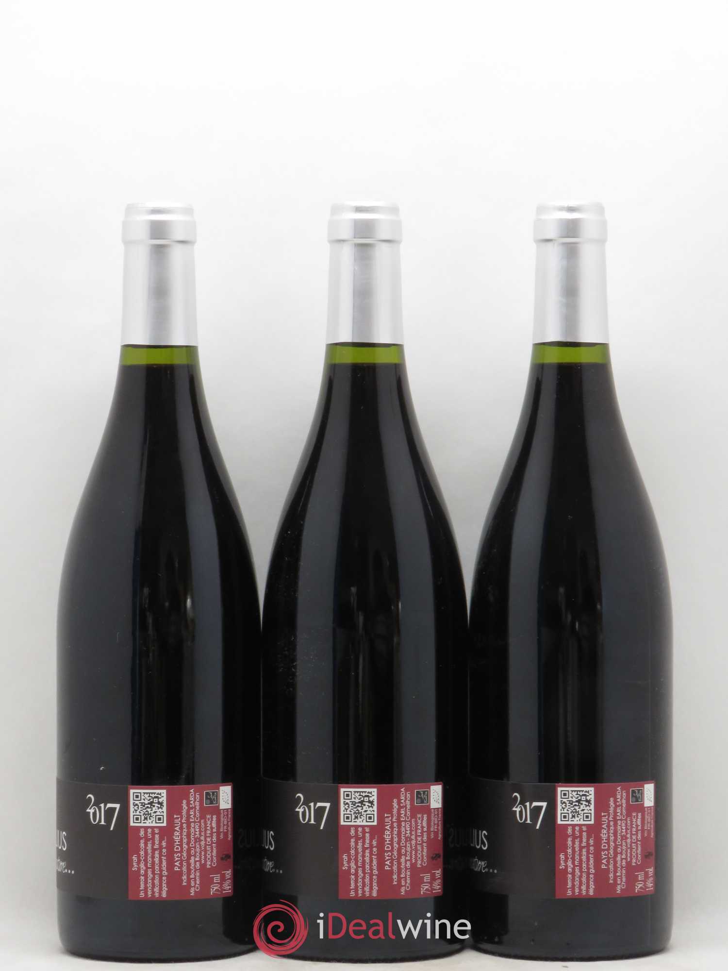 IGP Pays d'Hérault (Vin de Pays de l'Hérault) Valjulius Signature J Et B Sarda 2017 - Lot de 3 Bouteilles