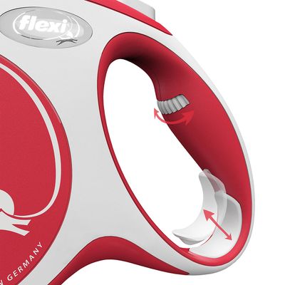 flexi New Comfort Seil-Leine rot, 8 m