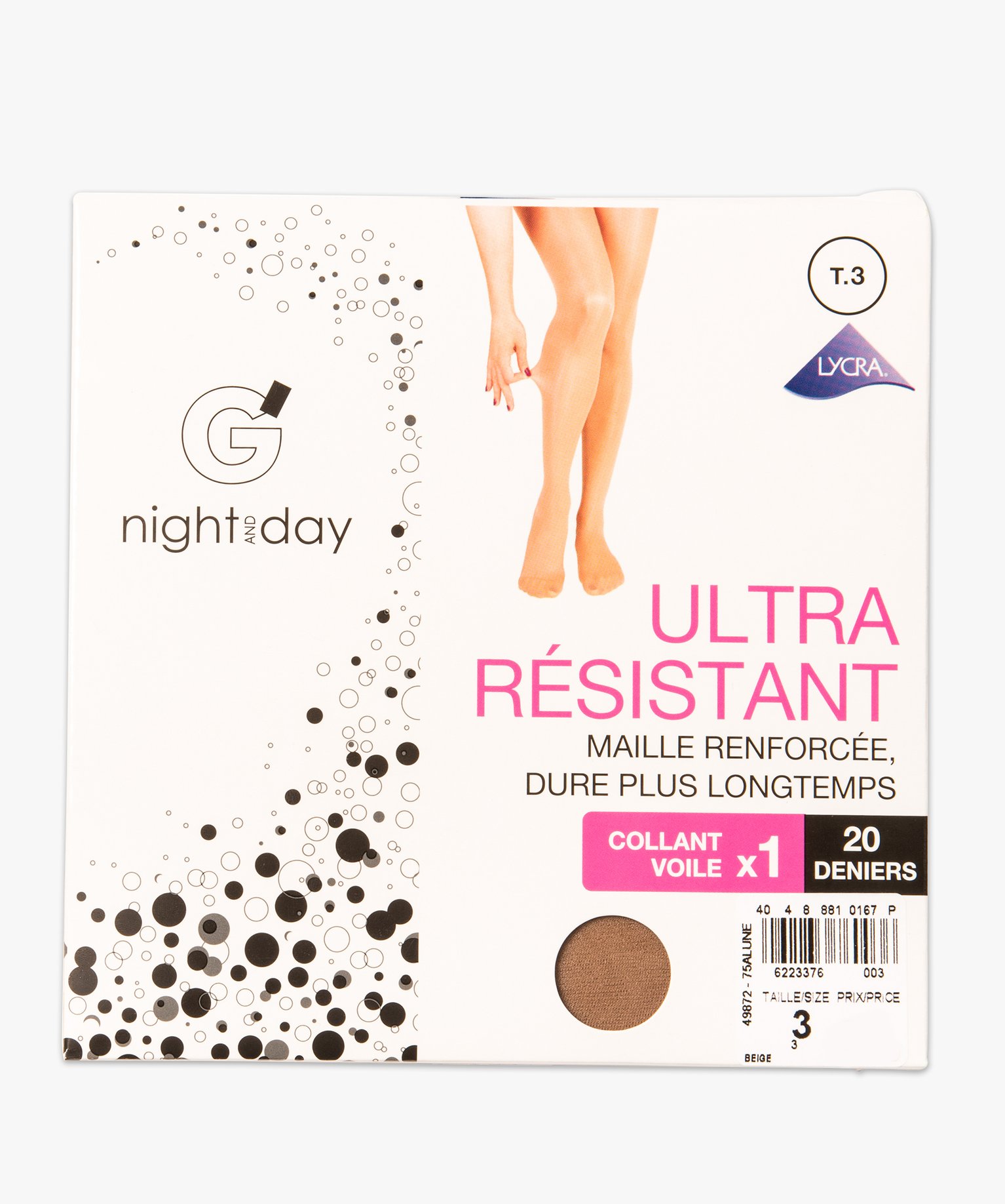 Collants voile transparent beige | GEMO