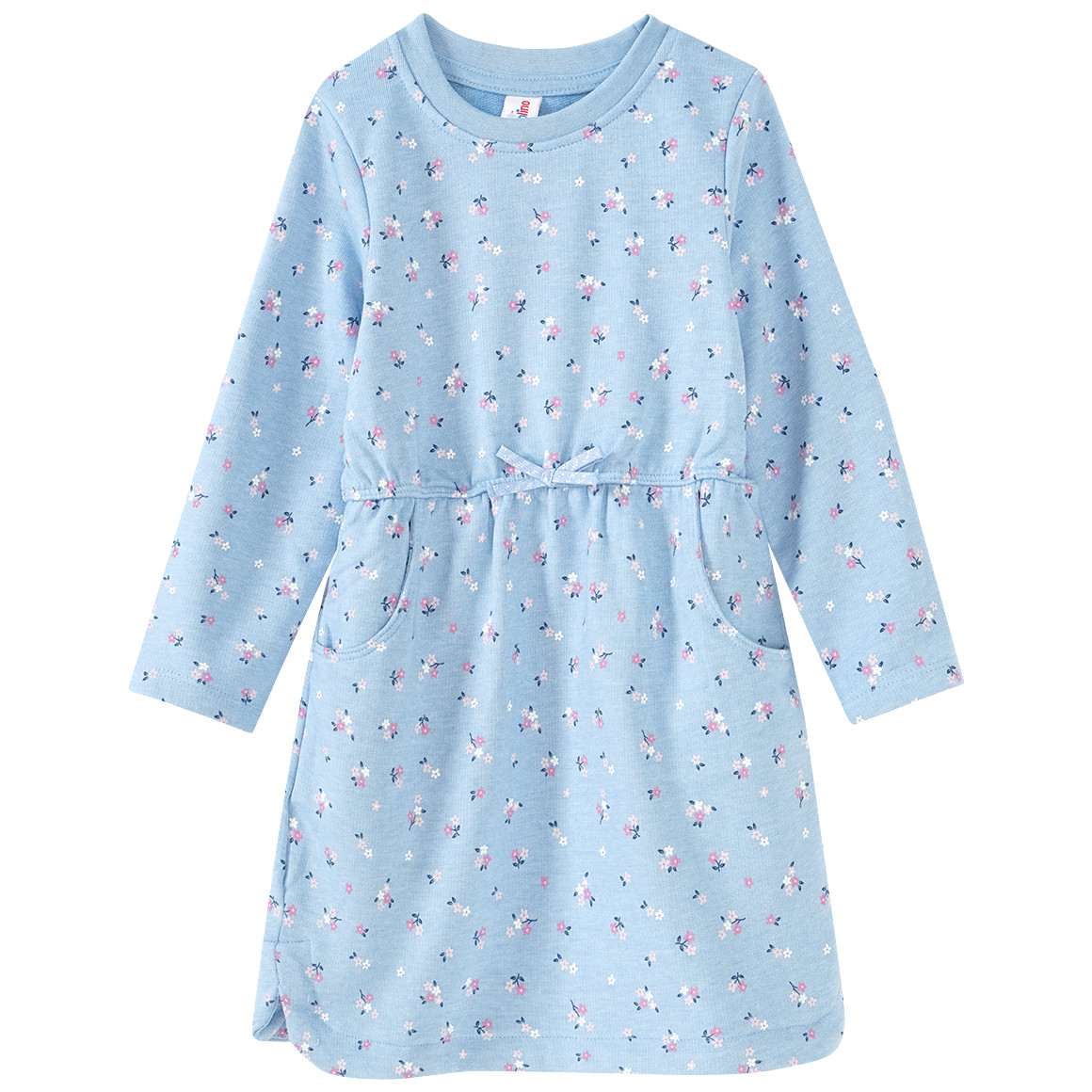 Mädchen Sweatkleid mit Blümchen-Allover