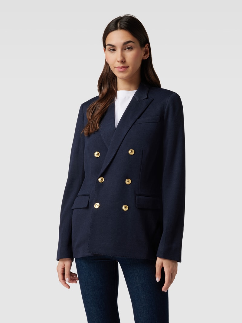 Blazer mit Reverskragen in marineblau