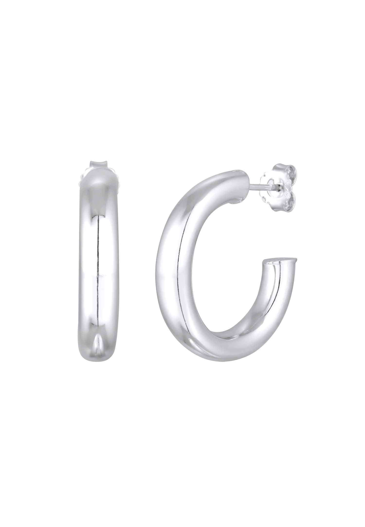 Orecchini a cerchio da donna Elli PREMIUM, perno in argento sterling 925