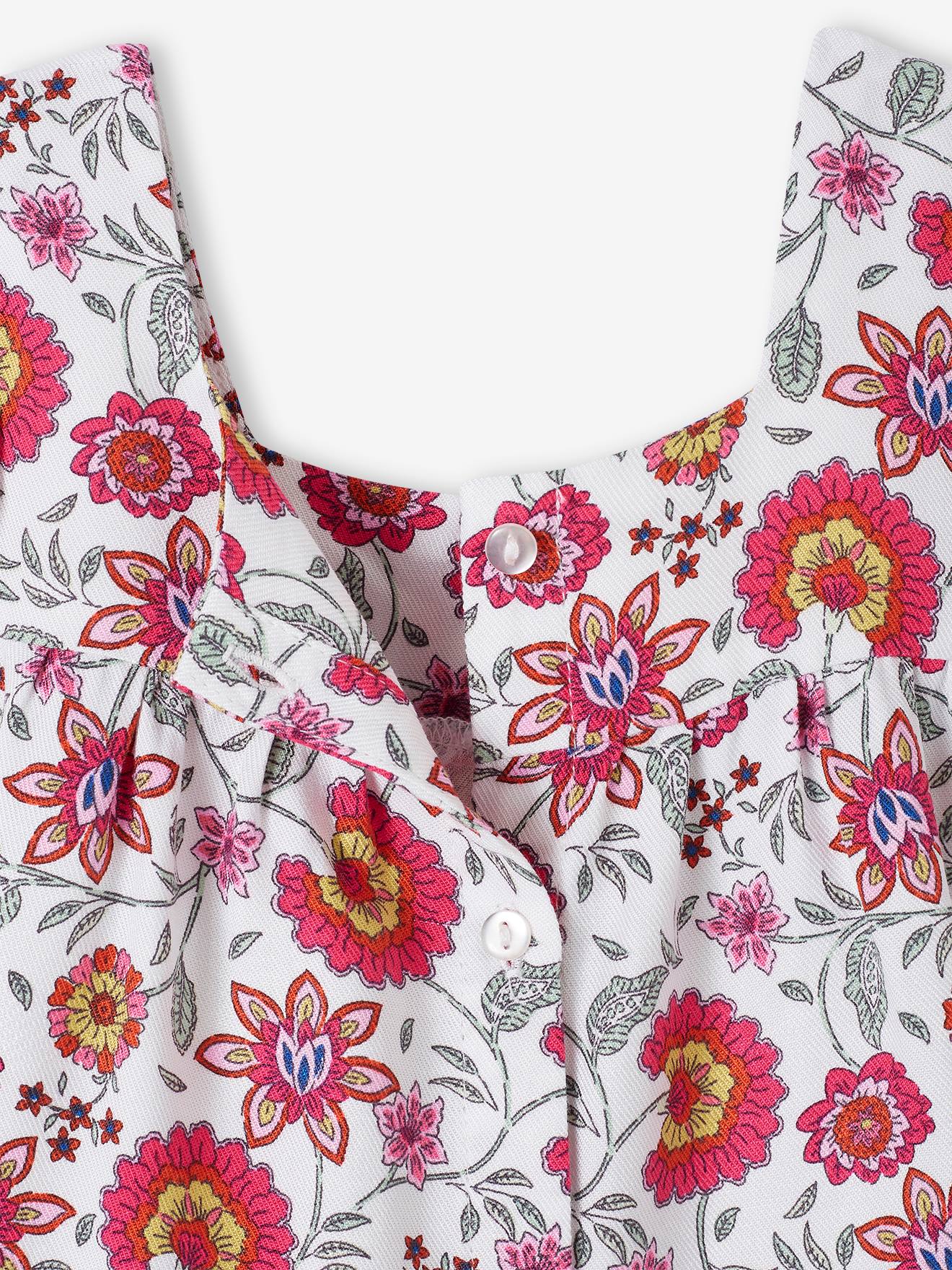 Vertbaudet Baby Kleid mit Blumen - wollweiß