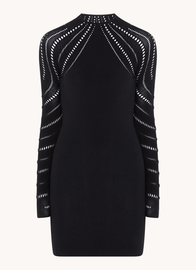 Wolford mini dress in virgin wool blend with openwork design