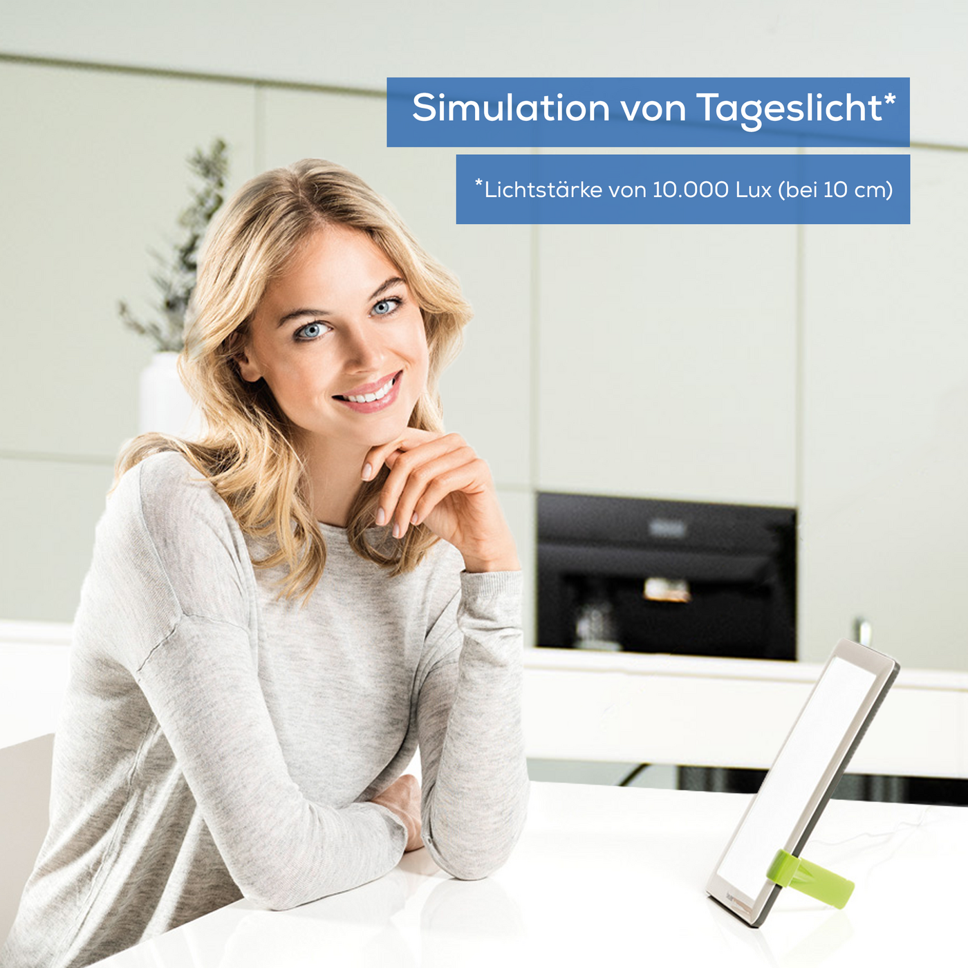 Beurer Tageslichtlampe TL 30-Kompakte Tageslichtlampe horizontal & vertikal anwendbar mit variablem Standfuß