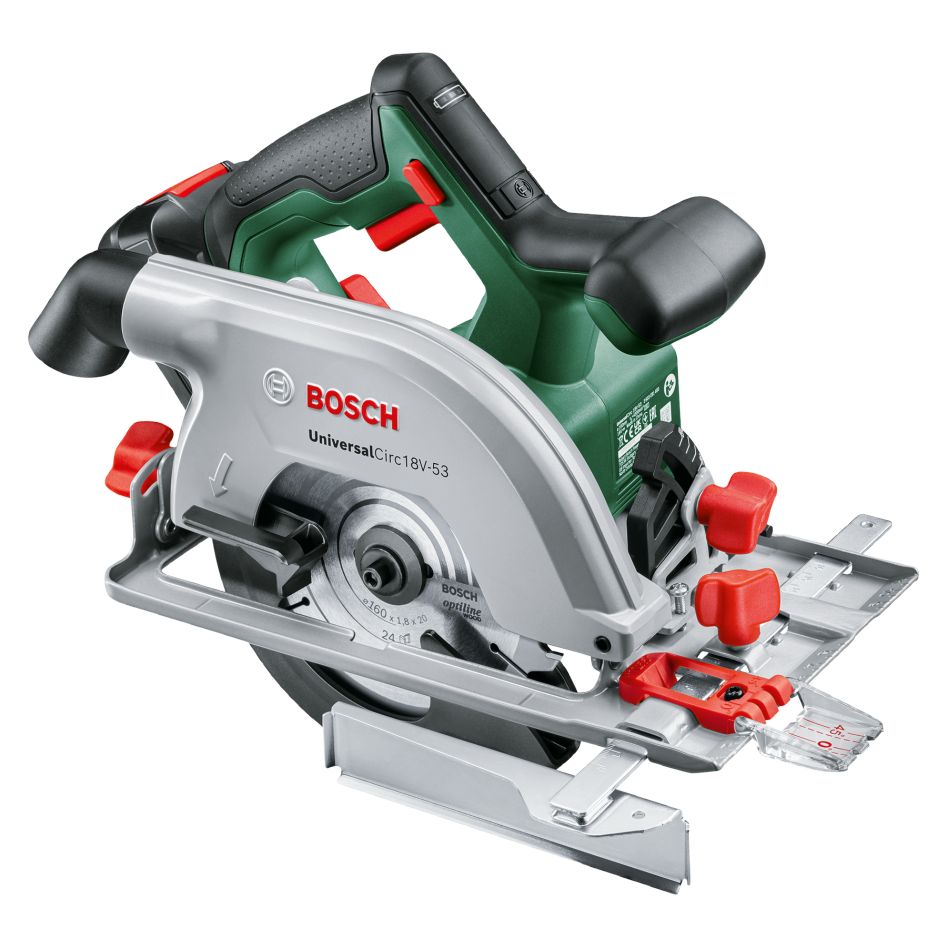 Bosch Green 06033B1402 UniversalCirc 18V-53 Akku-Kreissäge mit 1x 2,5 Ah Akku und Ladegerät AL 18V-20 im Karton