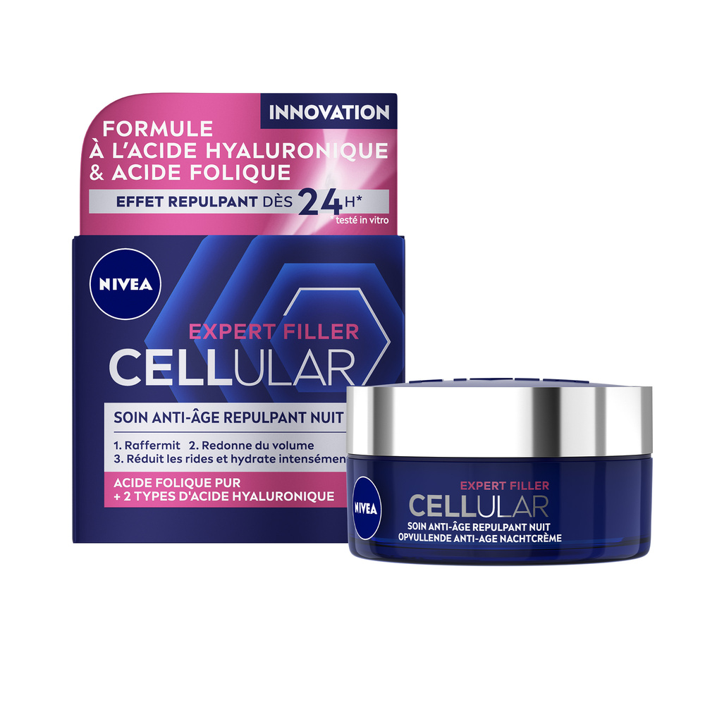 nivea CELLULAR EXPERT FILLER - Soin Nuit Anti-Âge Repulpant 50 ml Soin visage anti-âge Femme