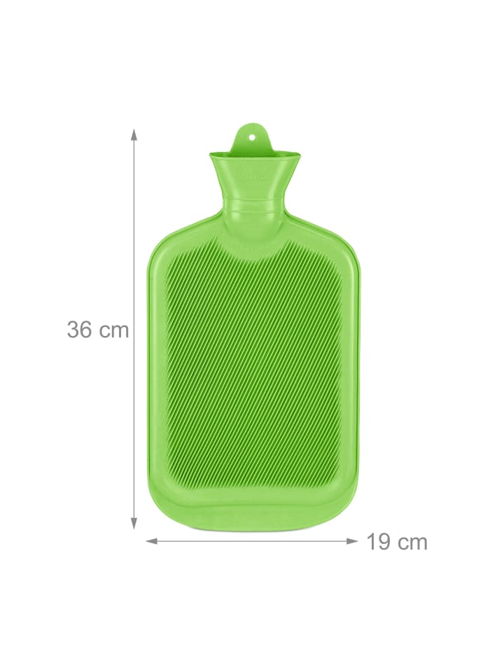 relaxdays Wärmflasche in Grün - 2 Liter günstig kaufen onesize