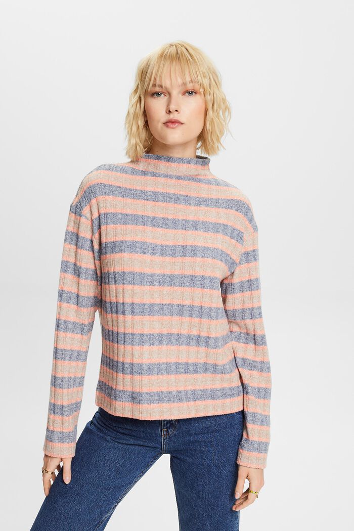 Weich aufgerautes Longsleeve mit Streifen