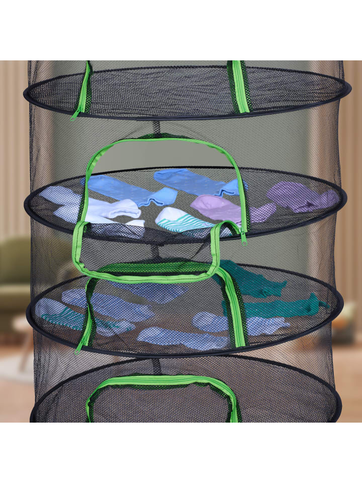 relaxdays Trockennetz in Schwarz -  (H)120 x Ø 60 cm günstig kaufen onesize