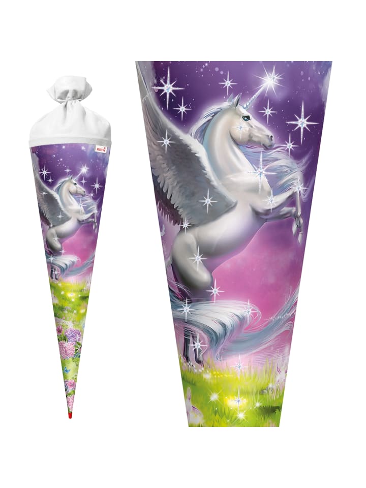 ROTH Schultüte groß Magic Pegasus 70 cm, Glitter in Lila günstig kaufen onesize