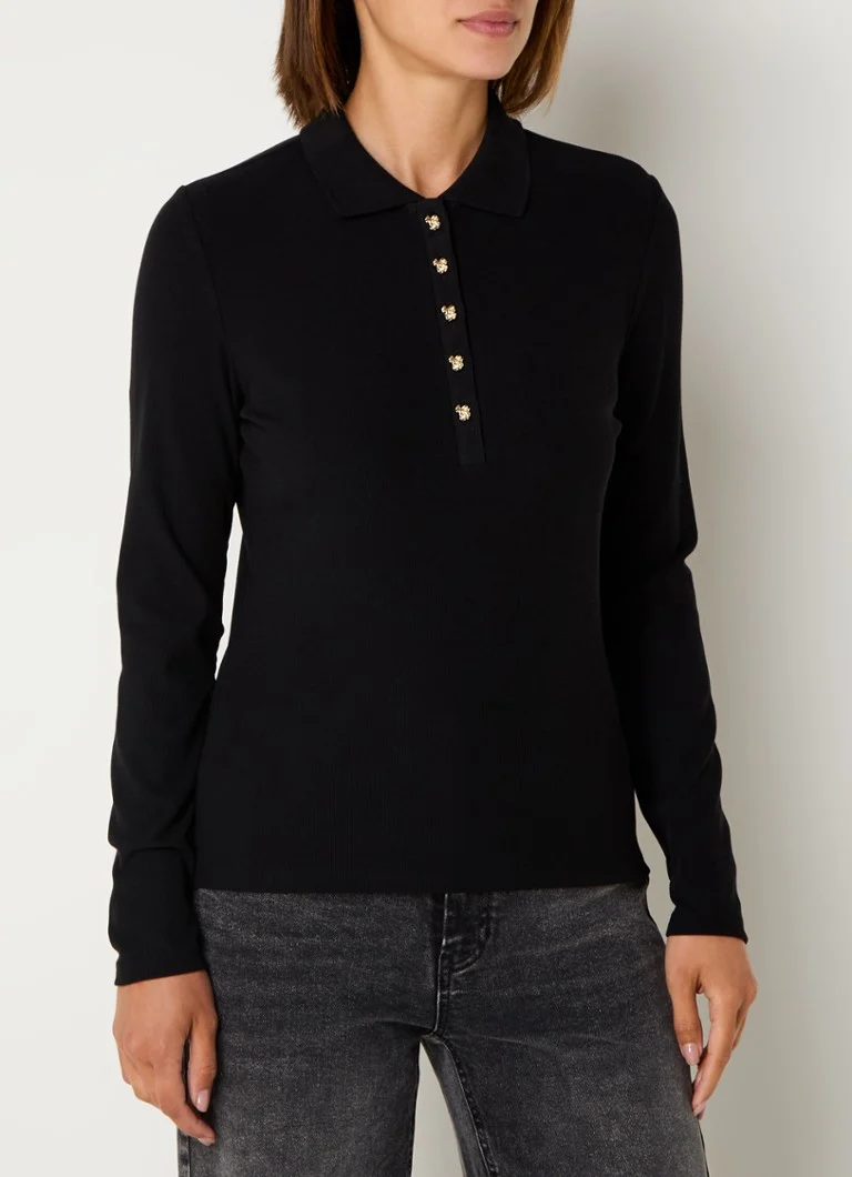 Sweter polo z prążkowanym kołnierzykiem Taifun