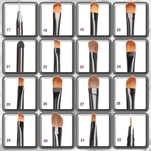 Technique PRO Komplettes Schminkpinsel-Set mit 32 Teile