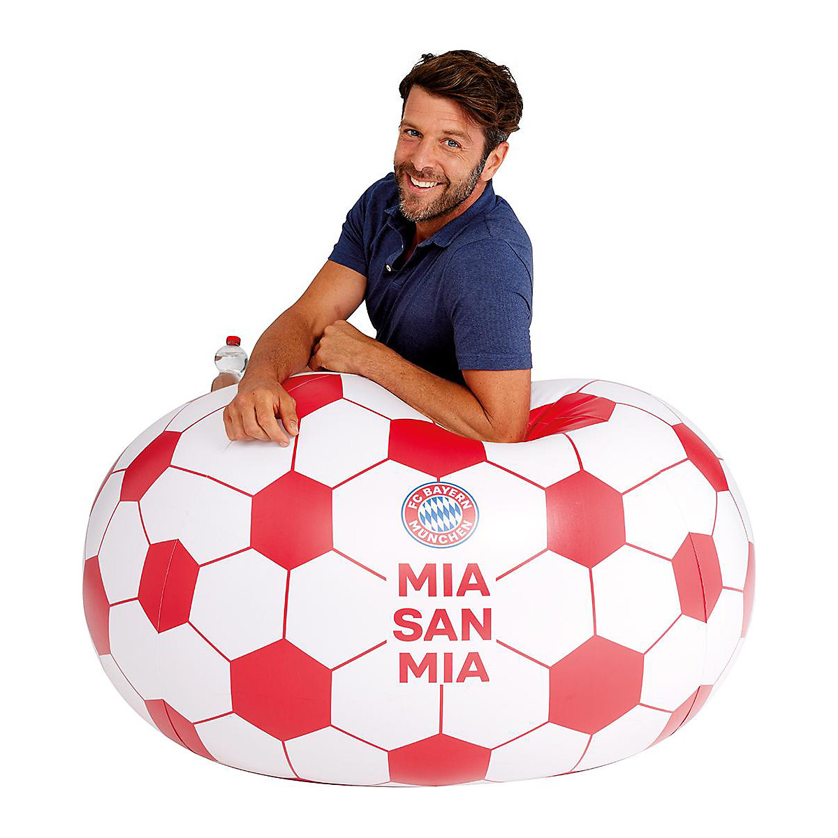 FC Bayern München Sitzsack, 108 x 108 x 68 cm, mit 2 Getränkehaltern