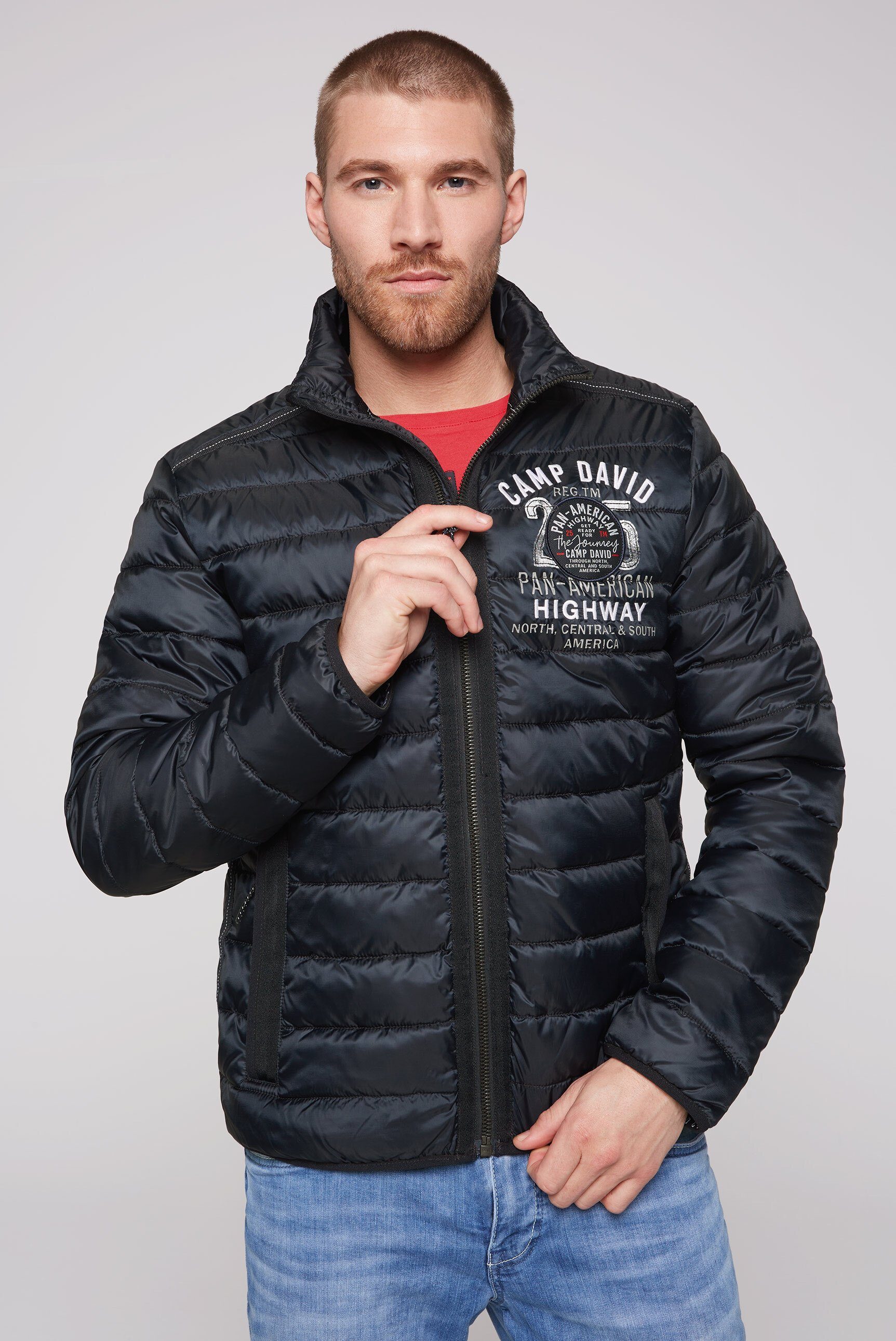 CAMP DAVID Outdoorjacke mit elastischem Saumabschluss