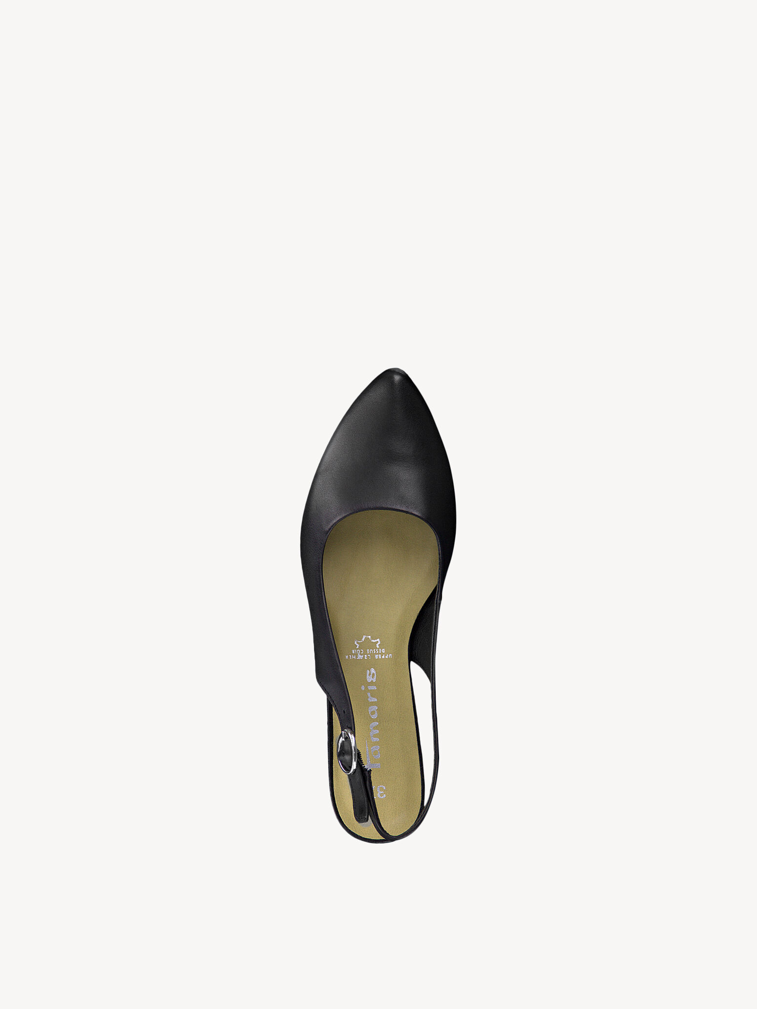Escarpin en cuir - noir